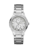 Buy Shop Guess Siren White Dial Silver Steel Strap Watch for Women - W0442L1 USA Online