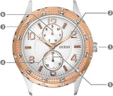 Buy Shop Guess Siren White Dial Two Tone Steel Strap Watch for Women - W0442L4 USA Online