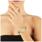 Buy Shop Guess Soho Champagne Dial Stainless Steel Mesh Bracelet Watch For Women - W0638L2 USA Online