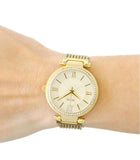 Buy Shop Guess Soho Champagne Dial Stainless Steel Mesh Bracelet Watch For Women - W0638L2 USA Online