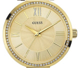Buy Shop Guess Soho Champagne Dial Stainless Steel Mesh Bracelet Watch For Women - W0638L2 USA Online