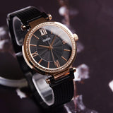 Buy Shop Guess Soho Diamonds Black Dial Black Mesh Bracelet Watch for Women - W0638L5 USA Online