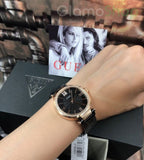 Buy Shop Guess Soho Diamonds Black Dial Black Mesh Bracelet Watch for Women - W0638L5 USA Online