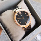 Buy Shop Guess Soho Diamonds Black Dial Black Mesh Bracelet Watch for Women - W0638L5 USA Online