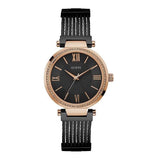 Buy Shop Guess Soho Diamonds Black Dial Black Mesh Bracelet Watch for Women - W0638L5 USA Online