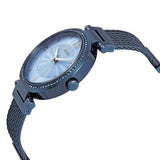 Buy Shop Guess Soho Diamonds Blue Dial Blue Mesh Bracelet Watch For Women - W0638L3 USA Online