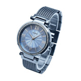 Buy Shop Guess Soho Diamonds Blue Dial Blue Mesh Bracelet Watch For Women - W0638L3 USA Online