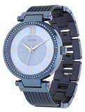 Buy Shop Guess Soho Diamonds Blue Dial Blue Mesh Bracelet Watch For Women - W0638L3 USA Online