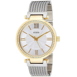 Buy Shop Guess Soho Diamonds Silver Dial Silver Mesh Bracelet Watch for Women - W0638L7 USA Online
