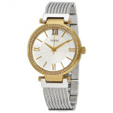 Buy Shop Guess Soho Diamonds Silver Dial Silver Mesh Bracelet Watch for Women - W0638L7 USA Online