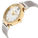 Buy Shop Guess Soho Diamonds Silver Dial Silver Mesh Bracelet Watch for Women - W0638L7 USA Online