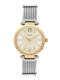 Buy Shop Guess Soho Diamonds Silver Dial Silver Mesh Bracelet Watch for Women - W0638L7 USA Online