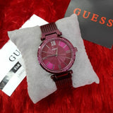 Buy Shop Guess Soho Pink Dial Pink Mesh Bracelet Watch For Women - W0638L6 USA Online