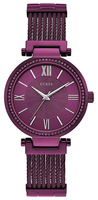 Buy Shop Guess Soho Pink Dial Pink Mesh Bracelet Watch For Women - W0638L6 USA Online