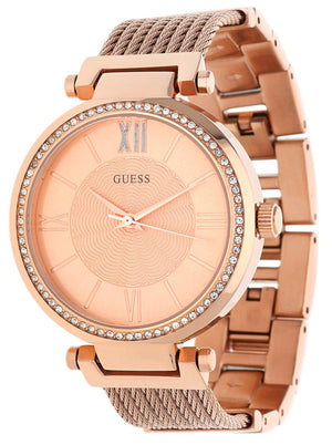 Buy Shop Guess Soho Rose Gold Dial Stainless Steel Watch For Women - W0638L4 USA Online