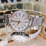 Buy Shop Guess Soho Silver DIal Stainless Steel Mesh Bracelet Watch For Women - W0638L1 USA Online