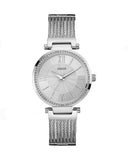 Buy Shop Guess Soho Silver DIal Stainless Steel Mesh Bracelet Watch For Women - W0638L1 USA Online