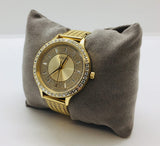 Buy Shop Guess Soiree Diamonds Gold Dial Gold Mesh Bracelet Watch for Women - GW0402L2 USA Online