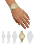 Buy Shop Guess Soiree Diamonds Gold Dial Gold Mesh Bracelet Watch for Women - GW0402L2 USA Online