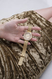 Buy Shop Guess Soiree Diamonds Gold Dial Gold Mesh Bracelet Watch for Women - GW0402L2 USA Online