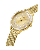 Buy Shop Guess Soiree Diamonds Gold Dial Gold Mesh Bracelet Watch for Women - GW0402L2 USA Online
