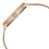 Buy Shop Guess Soiree Diamonds Rose Gold Dial Rose Gold Mesh Bracelet Watch for Women - GW0402L3 USA Online
