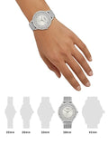 Buy Shop Guess Soiree Diamonds Silver Dial Silver Mesh Bracelet Watch for Women - GW0402L1 USA Online