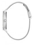 Buy Shop Guess Soiree Diamonds Silver Dial Silver Mesh Bracelet Watch for Women - GW0402L1 USA Online