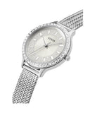 Buy Shop Guess Soiree Diamonds Silver Dial Silver Mesh Bracelet Watch for Women - GW0402L1 USA Online