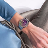 Buy Shop Guess Sol Chronograph Crystals Multicolor Dial Silver Steel Strap Watch For Women - GW0483L1 USA Online