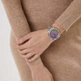 Buy Shop Guess Sol Chronograph Crystals Multicolor Dial Silver Steel Strap Watch For Women - GW0483L1 USA Online