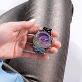 Buy Shop Guess Sol Chronograph Crystals Multicolor Dial Silver Steel Strap Watch For Women - GW0483L1 USA Online