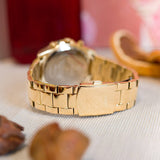 Buy Shop Guess Sol Chronograph Gold Dial Gold Steel Strap Watch For Women - GW0483L2 USA Online
