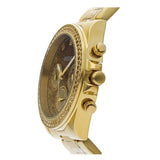 Buy Shop Guess Sol Chronograph Gold Dial Gold Steel Strap Watch For Women - GW0483L2 USA Online