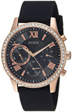Buy Shop Guess Solar 40mm Black & Rose Gold Dial Black Rubber Strap Watch For Women - W1135L4 USA Online