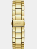 Buy Shop Guess Solar Chronograph Diamonds White Dial Gold Steel Strap Watch for Women - W1069L2 USA Online