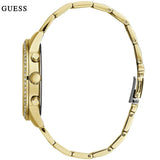 Buy Shop Guess Solar Chronograph Diamonds White Dial Gold Steel Strap Watch for Women - W1069L2 USA Online
