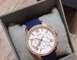 Buy Shop Guess Solar White Rose Gold Dial Blue Rubber Strap Watch For Women - W1135L3 USA Online