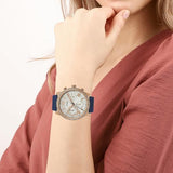 Buy Shop Guess Solar White Rose Gold Dial Blue Rubber Strap Watch For Women - W1135L3 USA Online