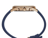 Buy Shop Guess Solar White Rose Gold Dial Blue Rubber Strap Watch For Women - W1135L3 USA Online