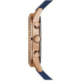 Buy Shop Guess Solar White Rose Gold Dial Blue Rubber Strap Watch For Women - W1135L3 USA Online