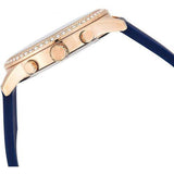 Buy Shop Guess Solar White Rose Gold Dial Blue Rubber Strap Watch For Women - W1135L3 USA Online