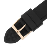 Buy Shop Guess Solstice Diamonds Black Mother of Pearl Dial Black Rubber Strap Watch for Women - GW0113L2 USA Online