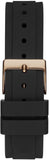 Buy Shop Guess Solstice Diamonds Black Mother of Pearl Dial Black Rubber Strap Watch for Women - GW0113L2 USA Online