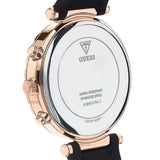 Buy Shop Guess Solstice Diamonds Black Mother of Pearl Dial Black Rubber Strap Watch for Women - GW0113L2 USA Online