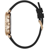 Buy Shop Guess Solstice Diamonds Black Mother of Pearl Dial Black Rubber Strap Watch for Women - GW0113L2 USA Online
