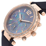 Buy Shop Guess Solstice Diamonds Black Mother of Pearl Dial Black Rubber Strap Watch for Women - GW0113L2 USA Online