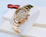 Buy Shop Guess Solstice Diamonds Gold Dial Gold Steel Strap Watch for Women - GW0403L2 USA Online