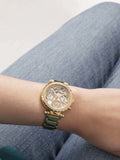 Buy Shop Guess Solstice Diamonds Gold Dial Gold Steel Strap Watch for Women - GW0403L2 USA Online