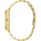 Buy Shop Guess Solstice Diamonds Gold Dial Gold Steel Strap Watch for Women - GW0403L2 USA Online